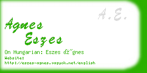 agnes eszes business card